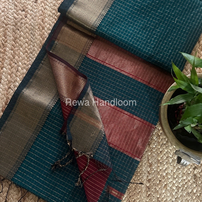 Maheshwari Zari Checks Saree 