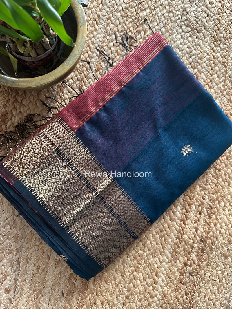 Maheshwari Rama Green Flower Butti Saree JBS0101