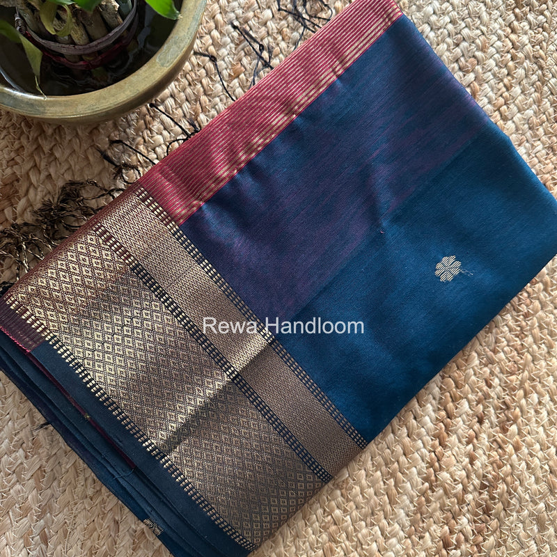 Maheshwari Rama Green Flower Butti Saree JBS0101