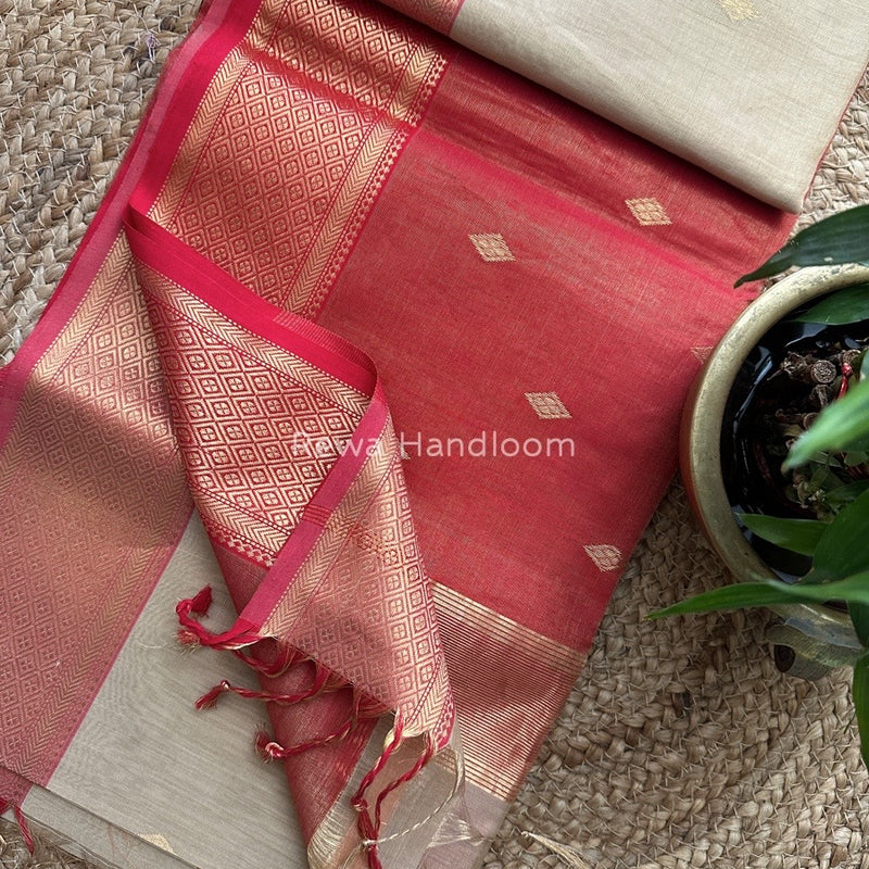 Maheshwari Tissue Butti Saree