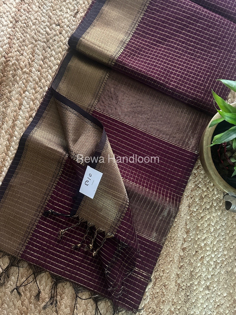 Maheshwari Zari Checks Saree