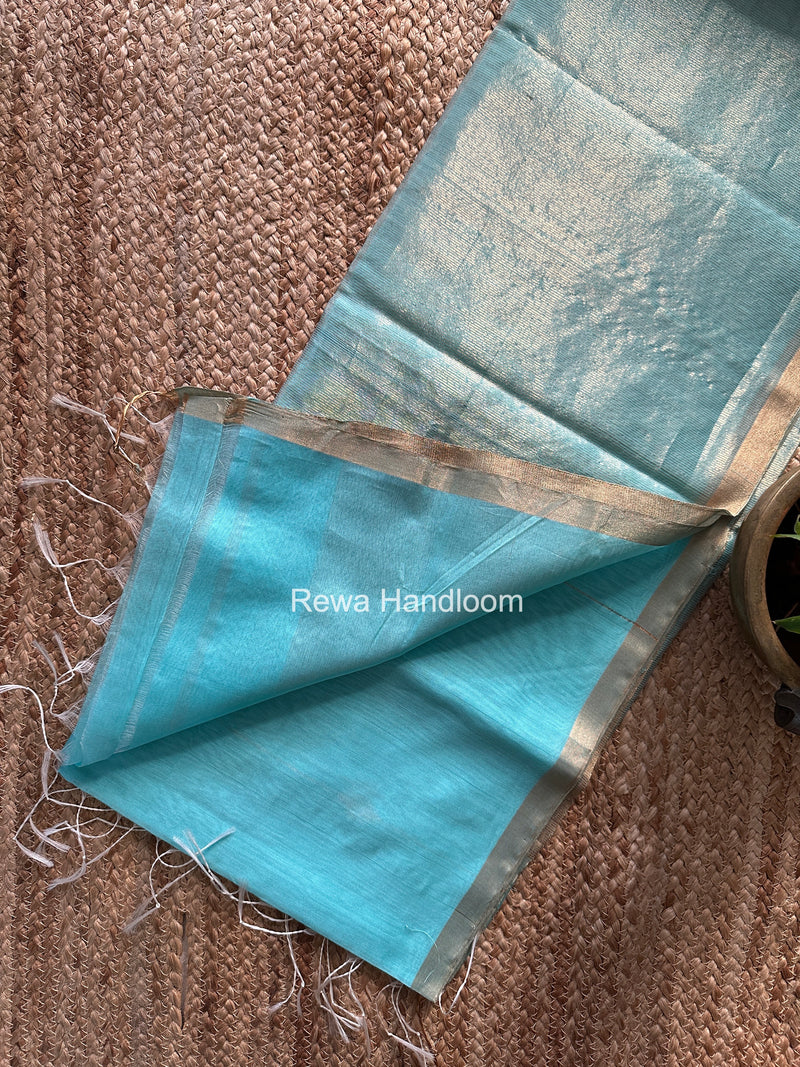 Maheshwari Sky Blue Butti Saree JLBS06