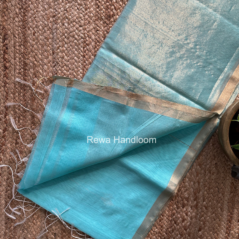 Maheshwari Sky Blue Butti Saree JLBS06