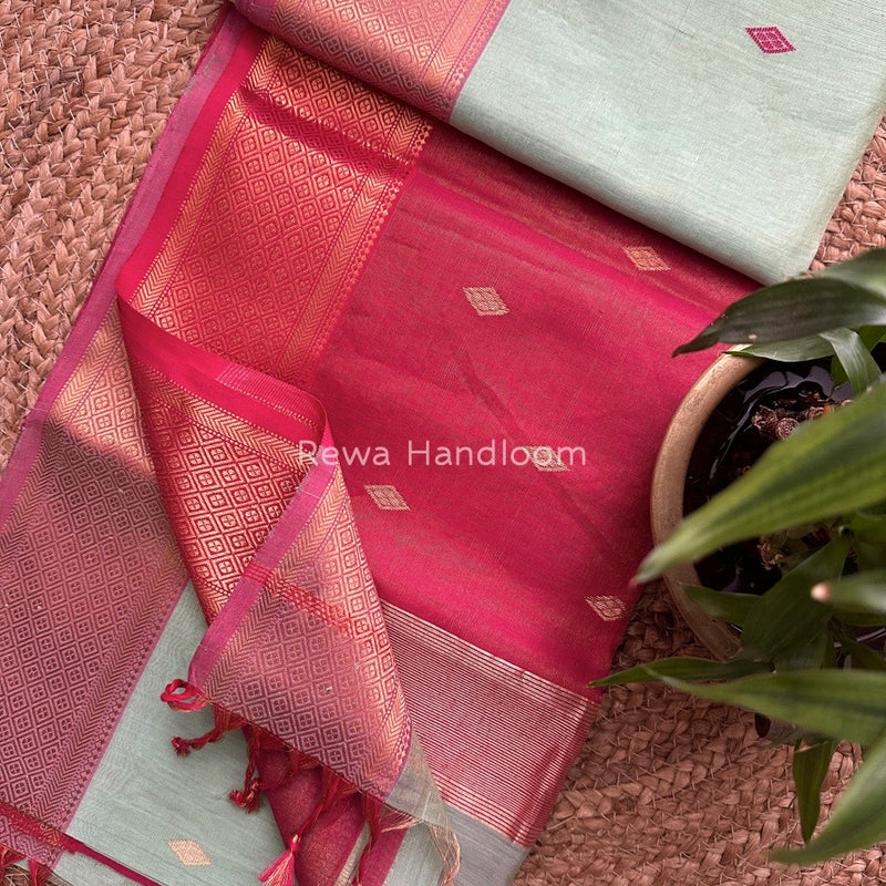 Maheshwari Tissue Butti Saree