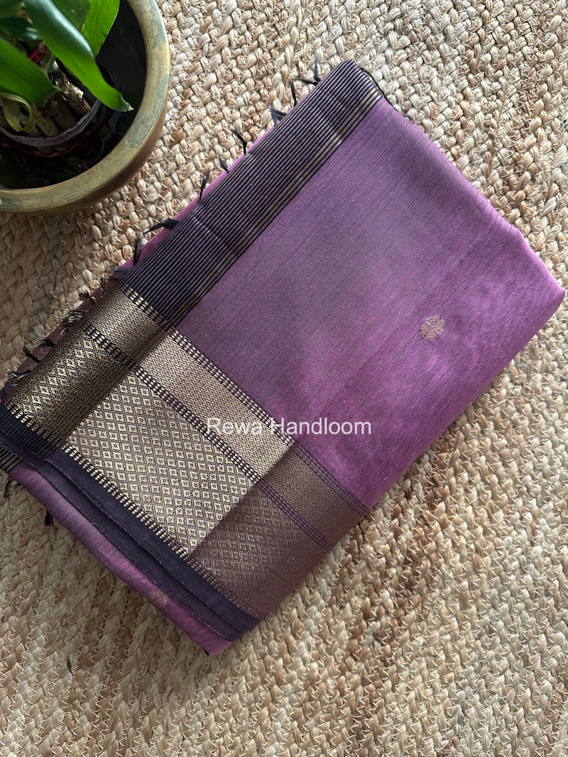 Maheshwari Onion Pink Flower Butti Saree JBS0102
