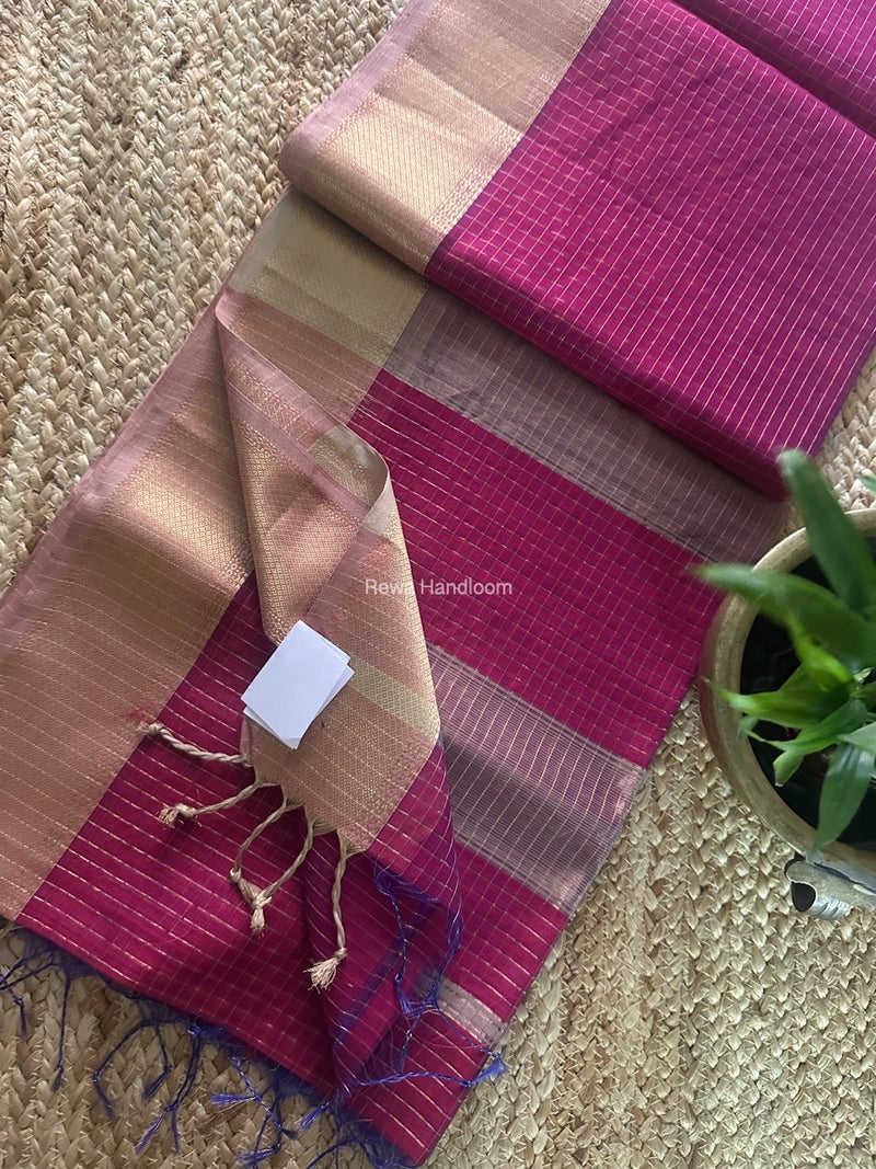 Maheshwari Zari Checks Saree