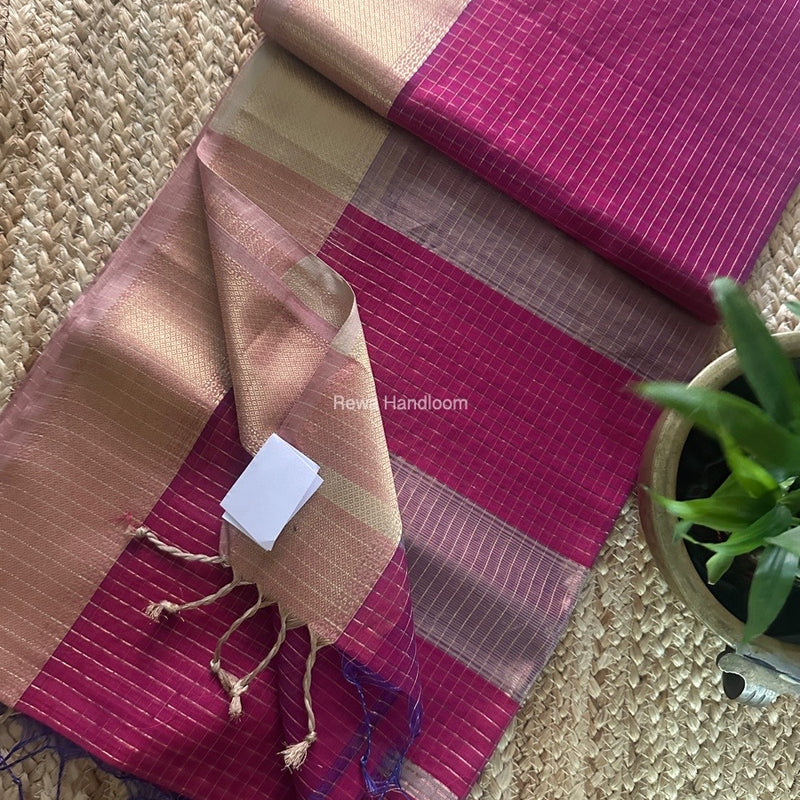 Maheshwari Zari Checks Saree