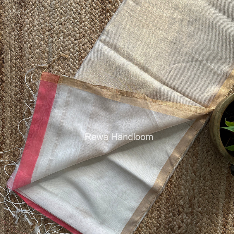 Maheshwari White Butti Saree JLBS02