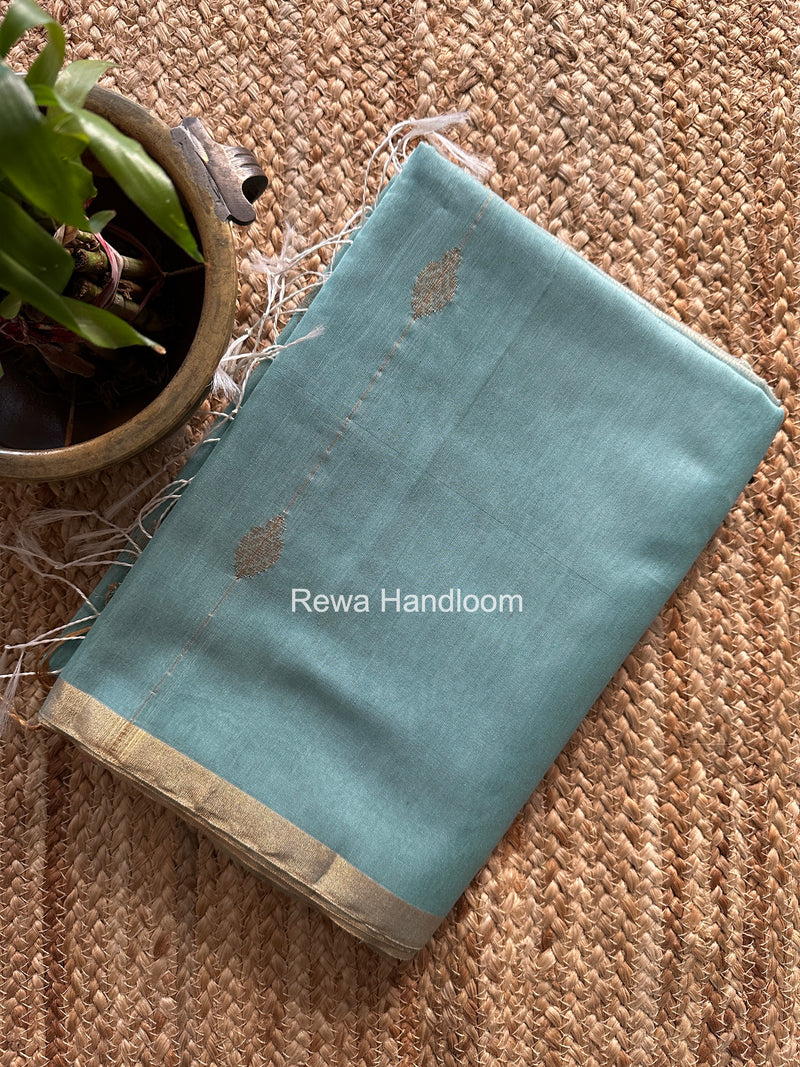 Maheshwari Aqua Green Butti Saree JLBS03