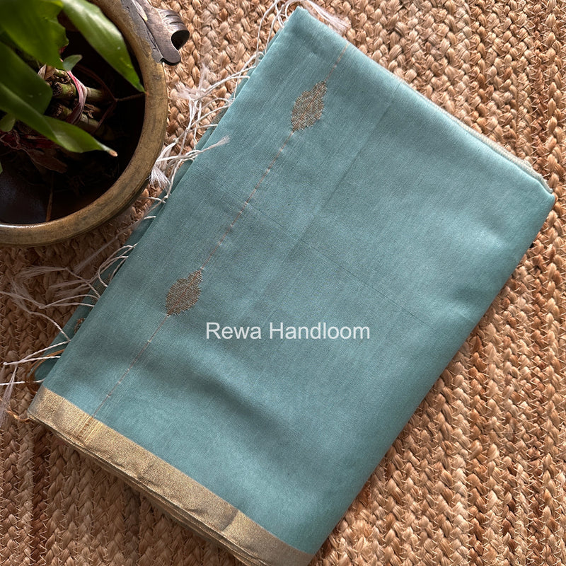 Maheshwari Aqua Green Butti Saree JLBS03