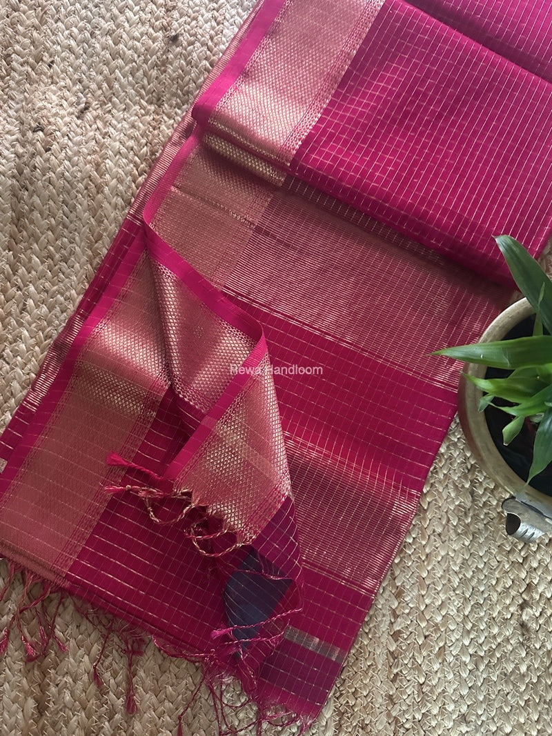Maheshwari Zari Checks Saree