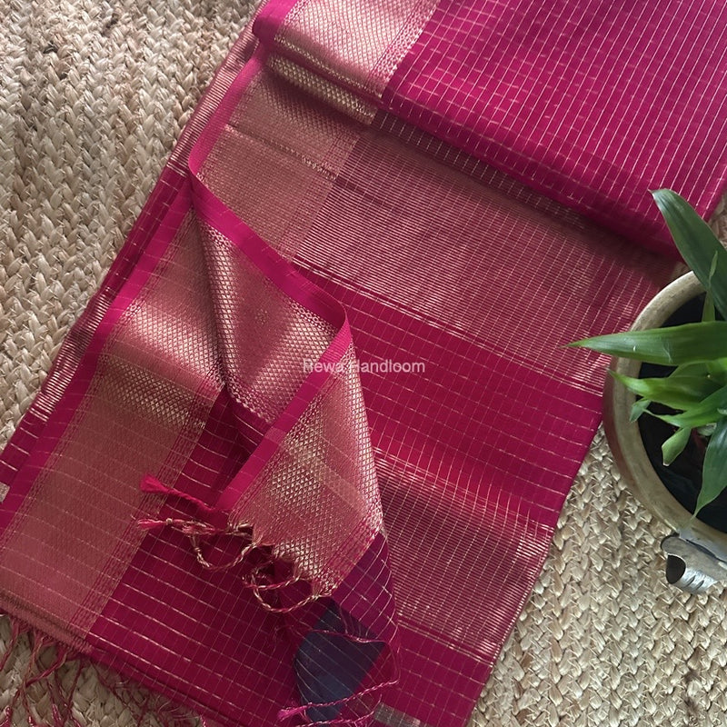 Maheshwari Zari Checks Saree