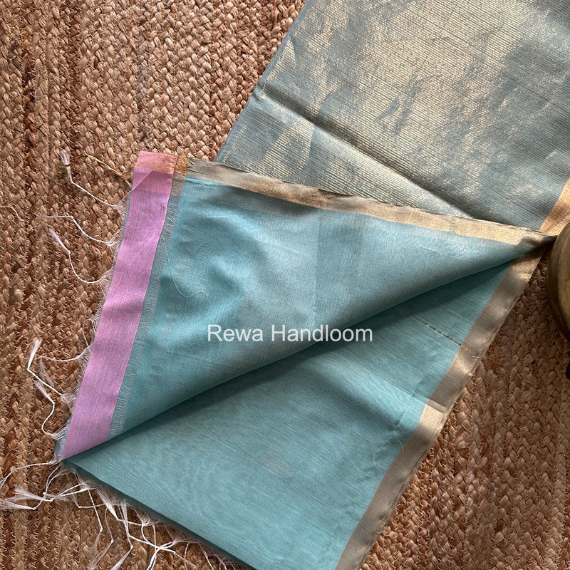Maheshwari Aqua Green Butti Saree JLBS03