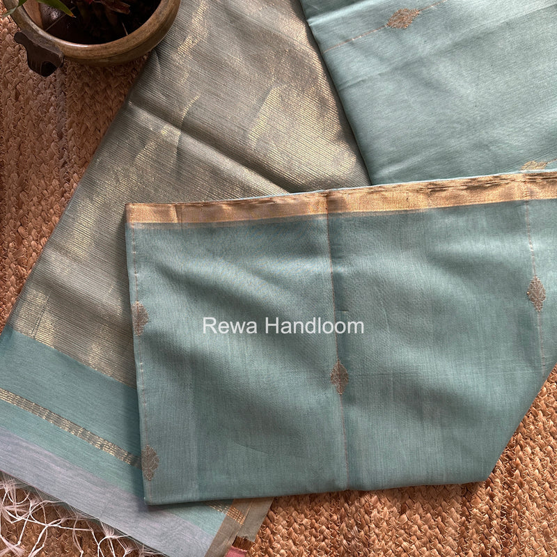 Maheshwari Aqua Green Butti Saree JLBS03