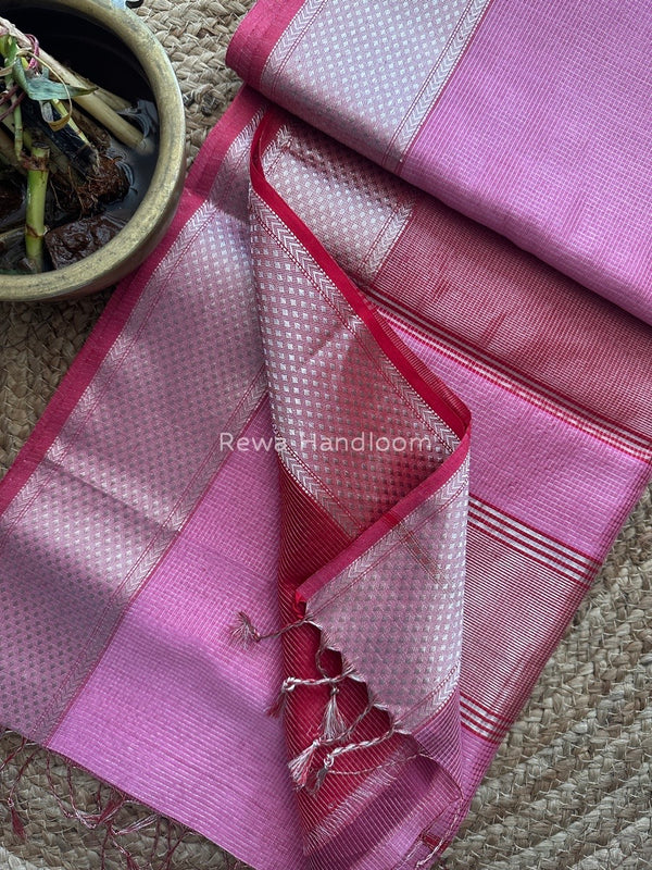 Exclusive Maheswari Silver Tissue Saree