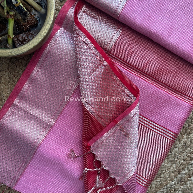 Exclusive Maheswari Silver Tissue Saree