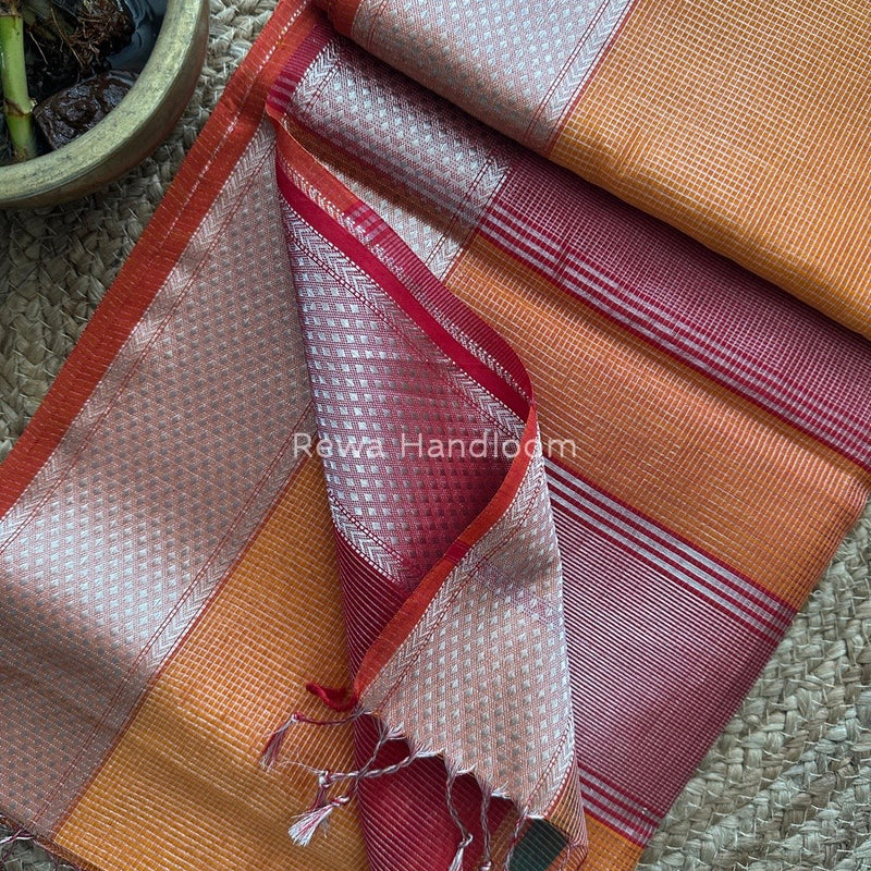 Exclusive Maheswari Silver Tissue Saree
