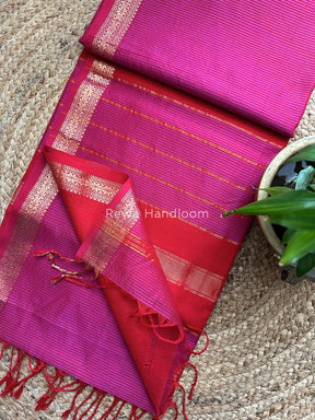 Maheshwari Light Purple Garbha Reshami Silk Saree GS178