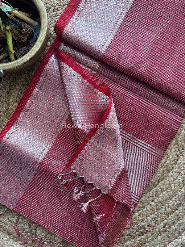Exclusive Maheswari  Silver Tissue Saree