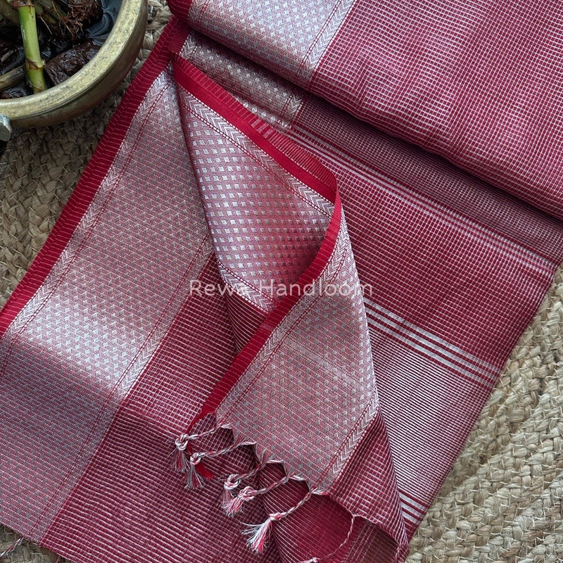Exclusive Maheswari  Silver Tissue Saree