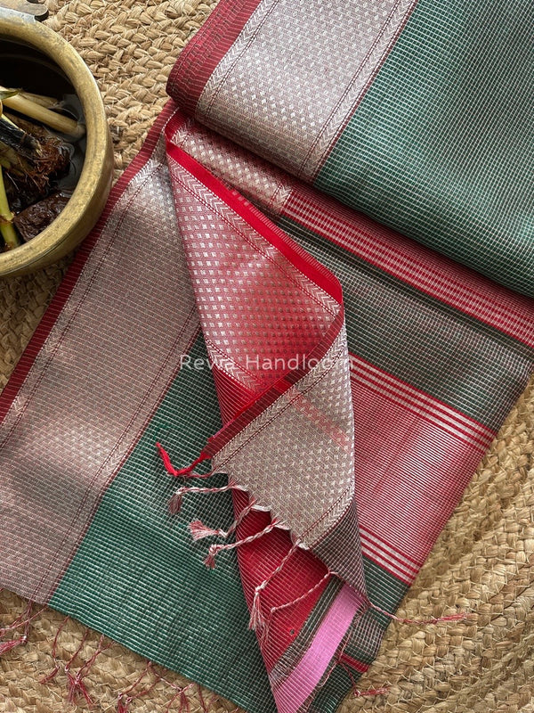 Exclusive Maheswari Silver Tissue Saree