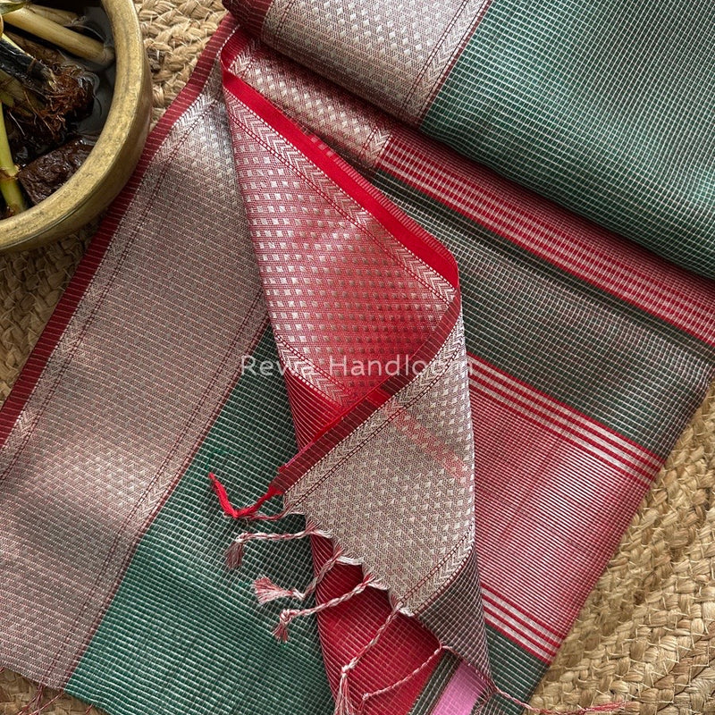 Exclusive Maheswari Silver Tissue Saree