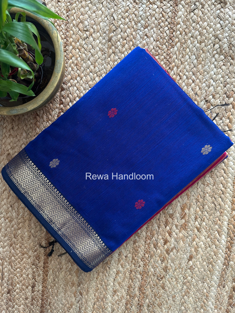 Maheshwari Blue Aami Butti Saree SBT0092