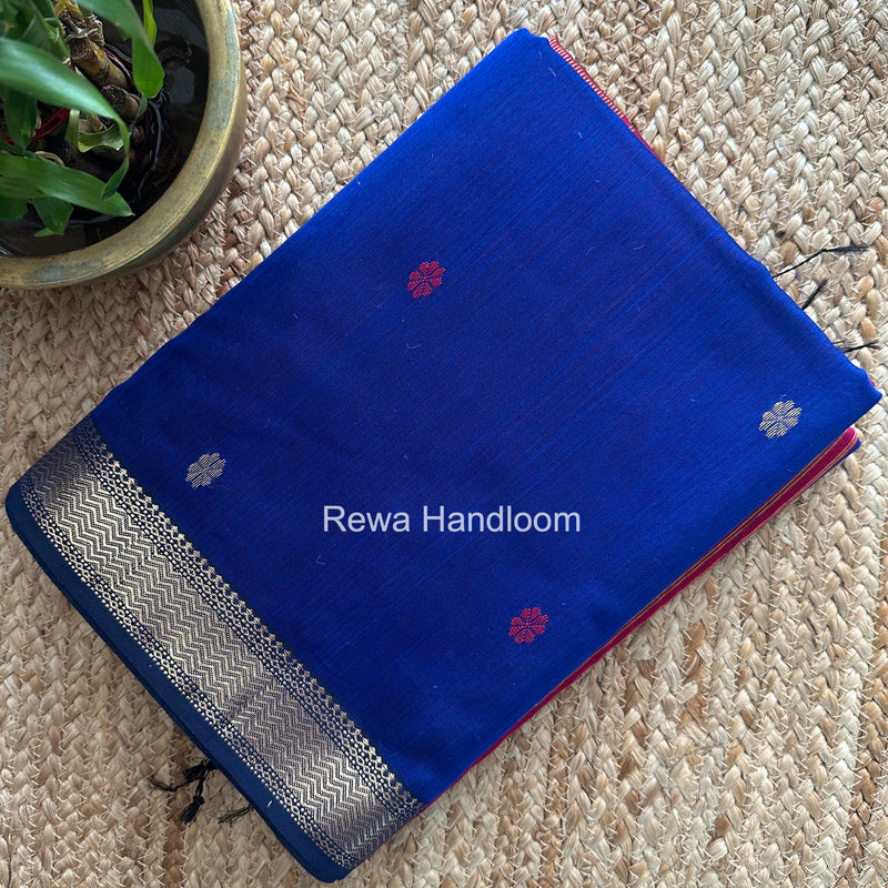 Maheshwari Blue Aami Butti Saree SBT0092