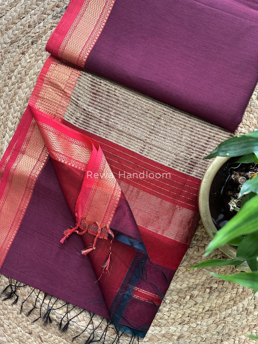 Maheshwari Wine Gichha Pallu Saree GP025