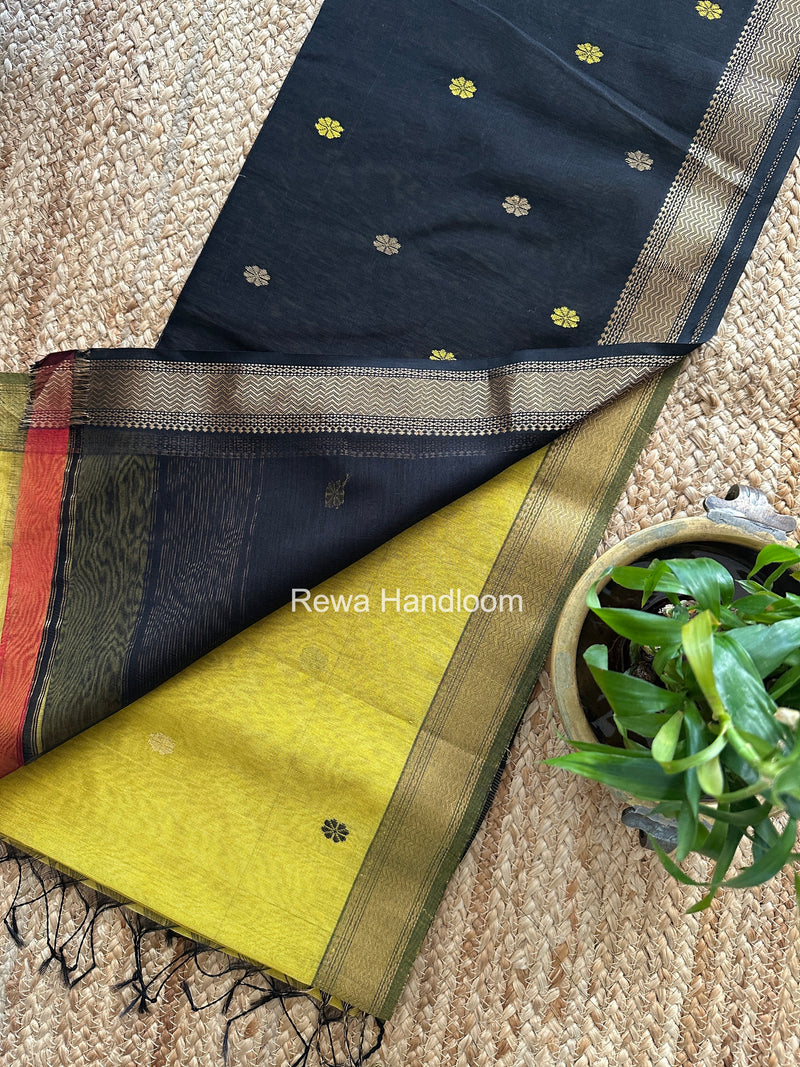 Maheshwari Mustard Aami Butti Saree SBT0093