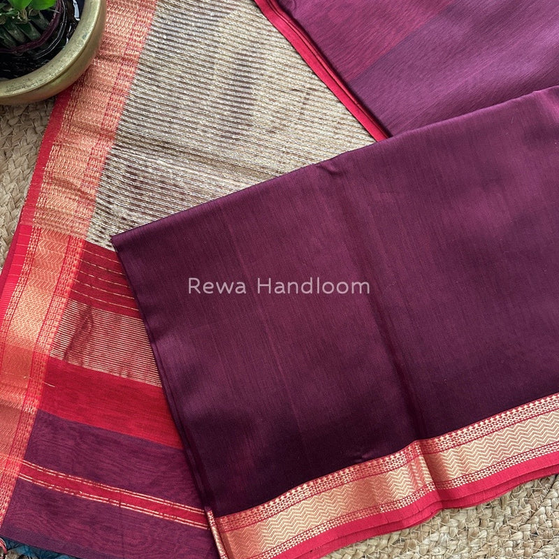 Maheshwari Wine Gichha Pallu Saree GP025