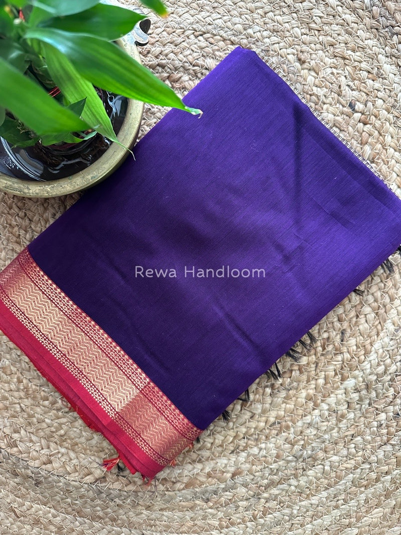 Maheshwari Violet Gichha Pallu Saree GP022