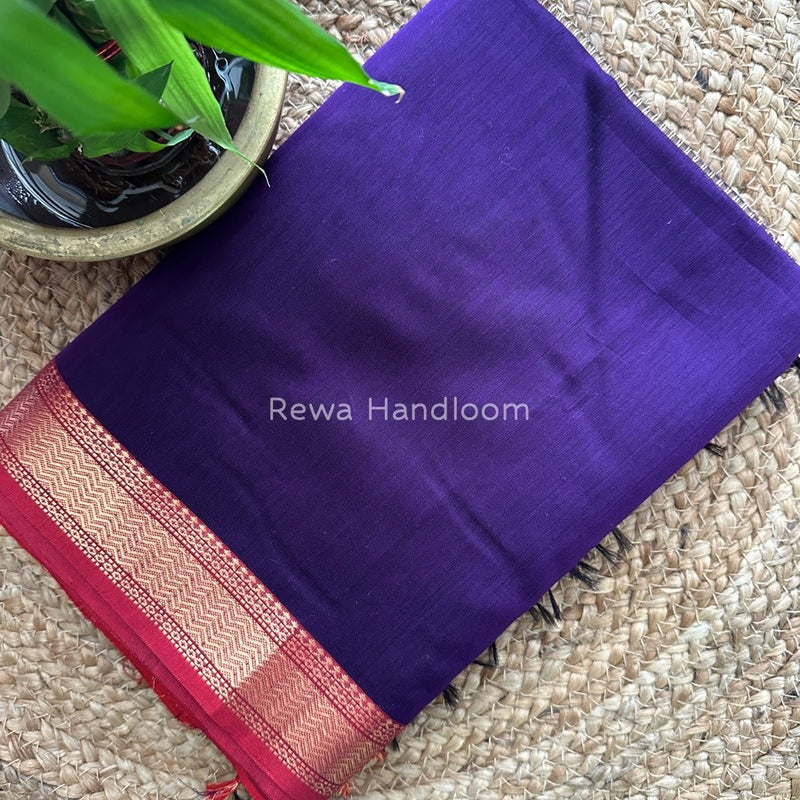 Maheshwari Violet Gichha Pallu Saree GP022