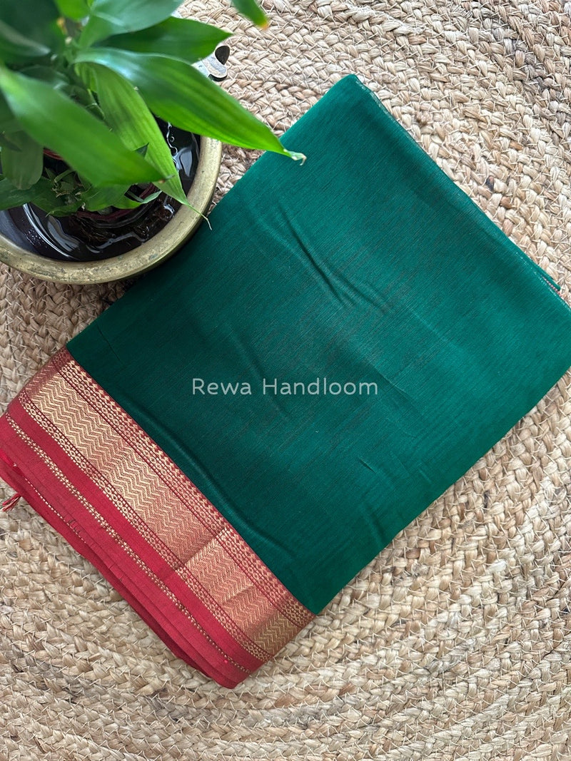 Maheshwari Green Gichha Pallu Saree GP023
