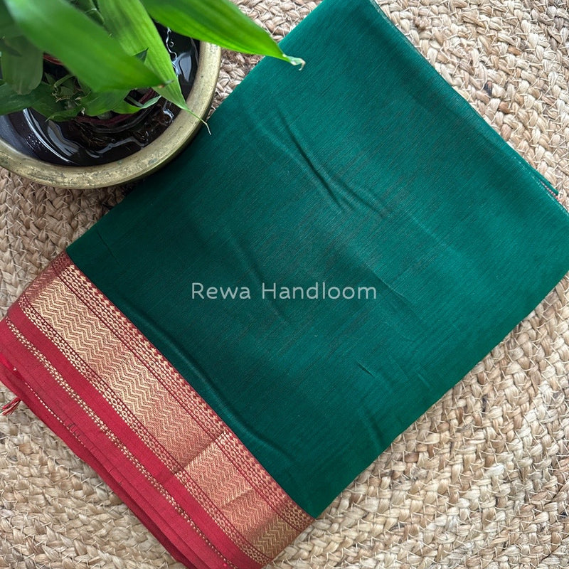 Maheshwari Green Gichha Pallu Saree GP023