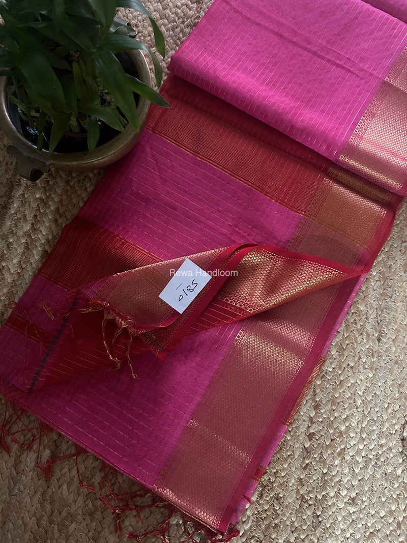 Maheshwari Zari Checks Saree