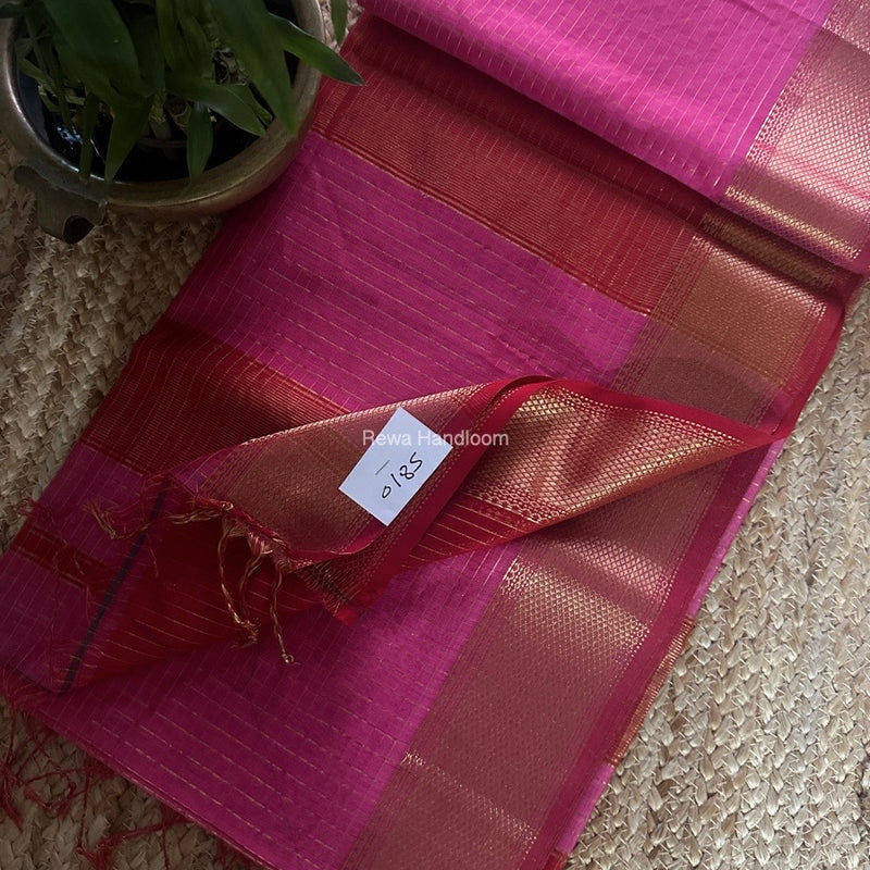 Maheshwari Zari Checks Saree