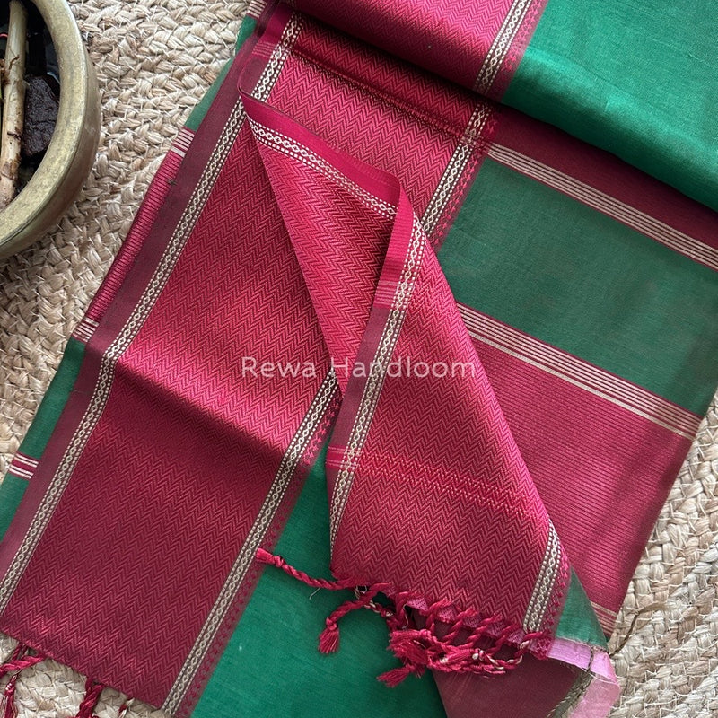 Maheshwari Resham Thread Border Saree
