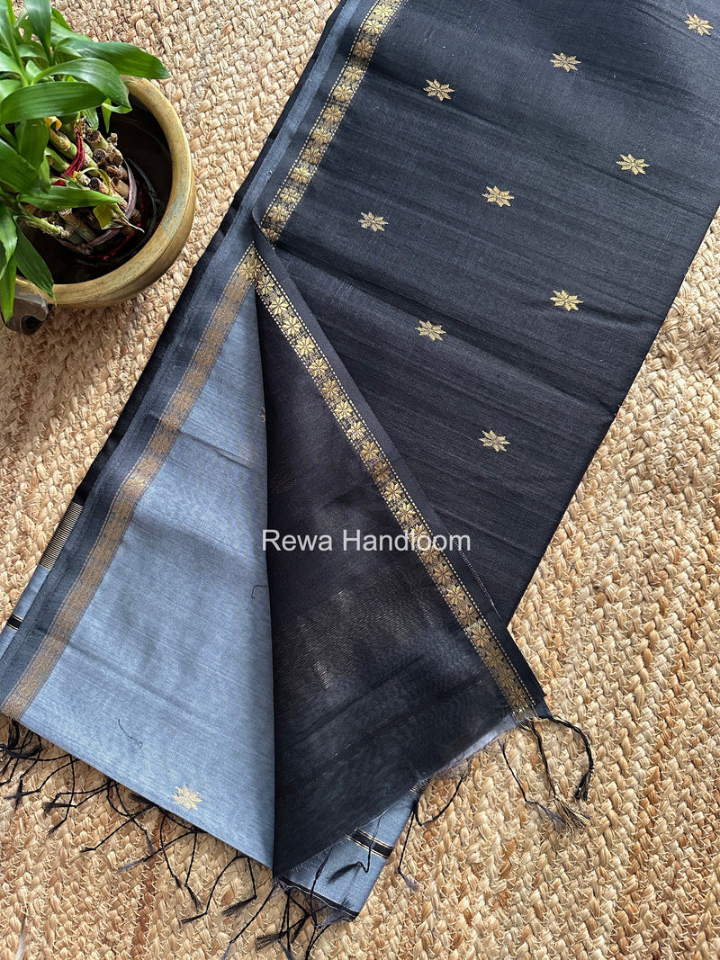 Grey Star Butti Maheshwari Saree SSB013