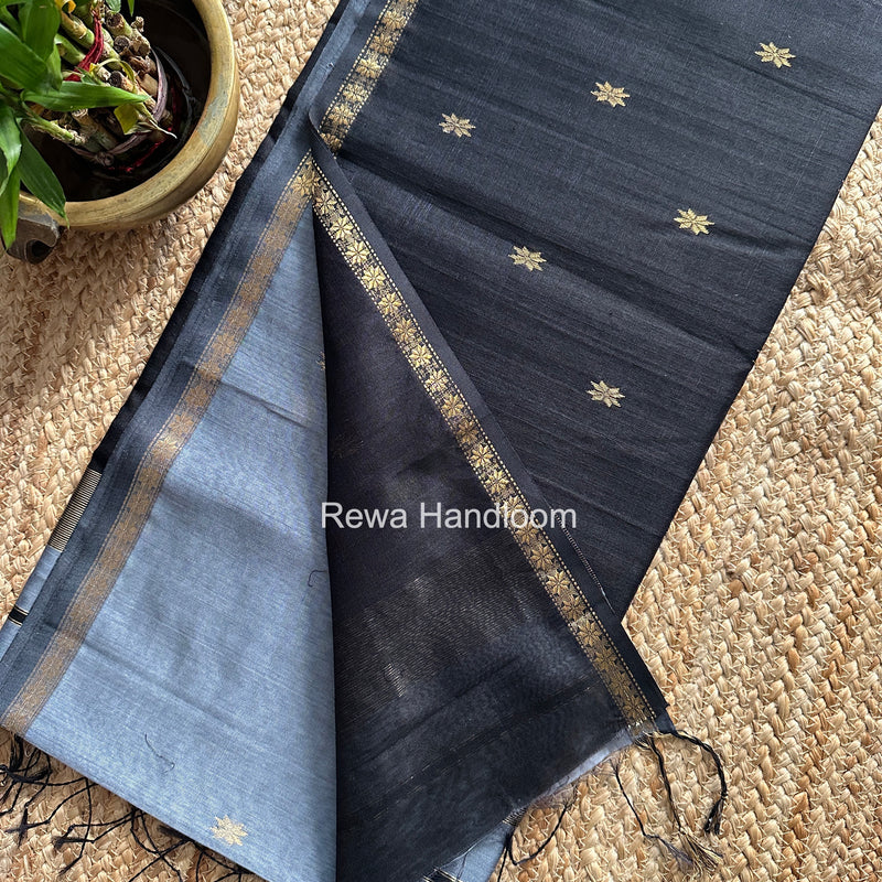 Grey Star Butti Maheshwari Saree SSB013