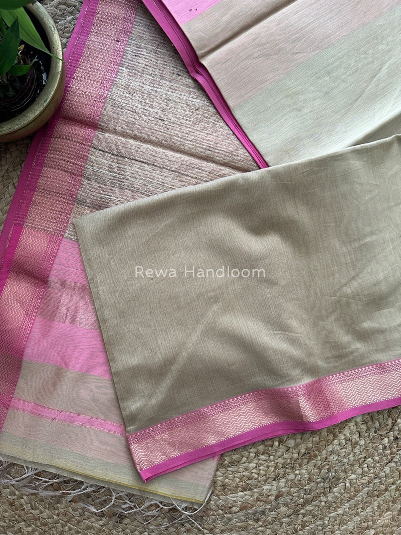 Maheshwari Light Pista Green Gichha Pallu Saree GP021