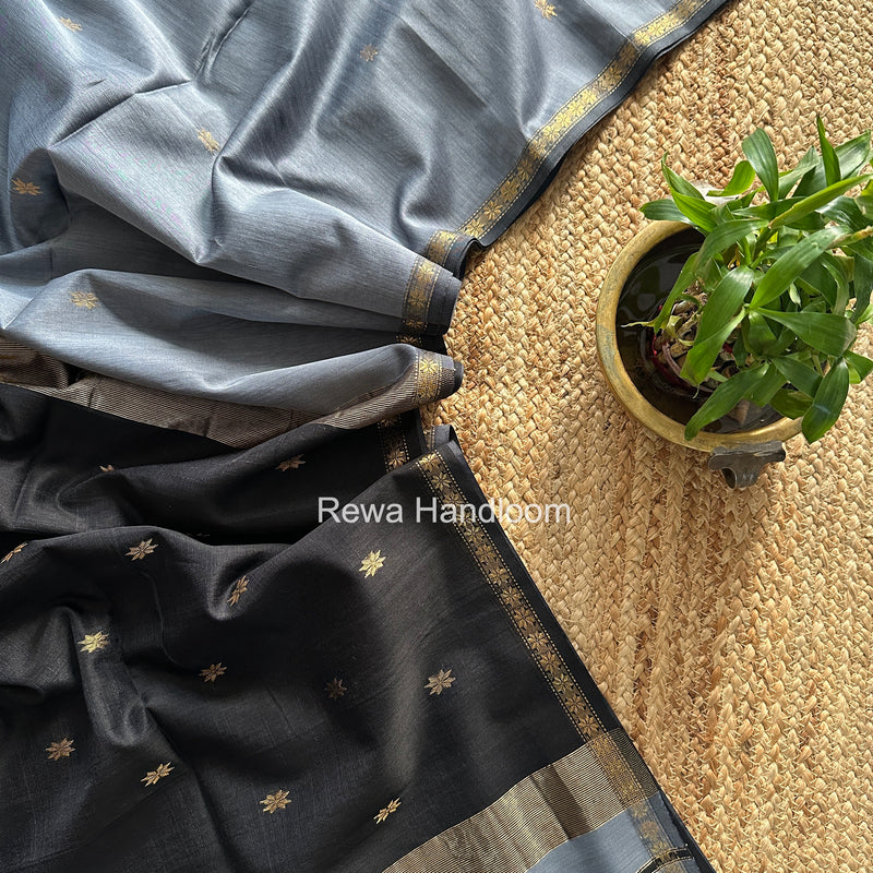 Grey Star Butti Maheshwari Saree SSB013