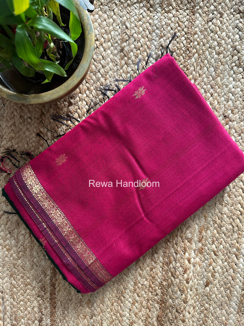 Magenta Star Butti Maheshwari Saree SSB012