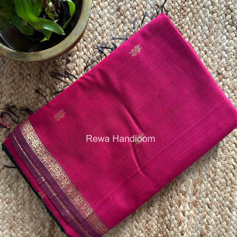 Magenta Star Butti Maheshwari Saree SSB012