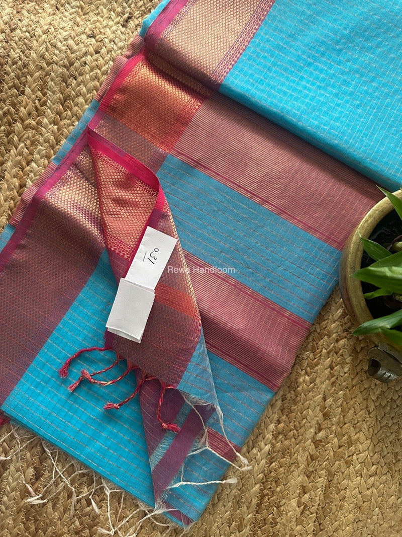 Maheshwari Zari Checks Saree