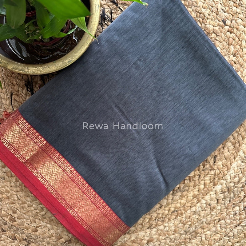 Maheshwari Grey Gichha Pallu Saree GP019