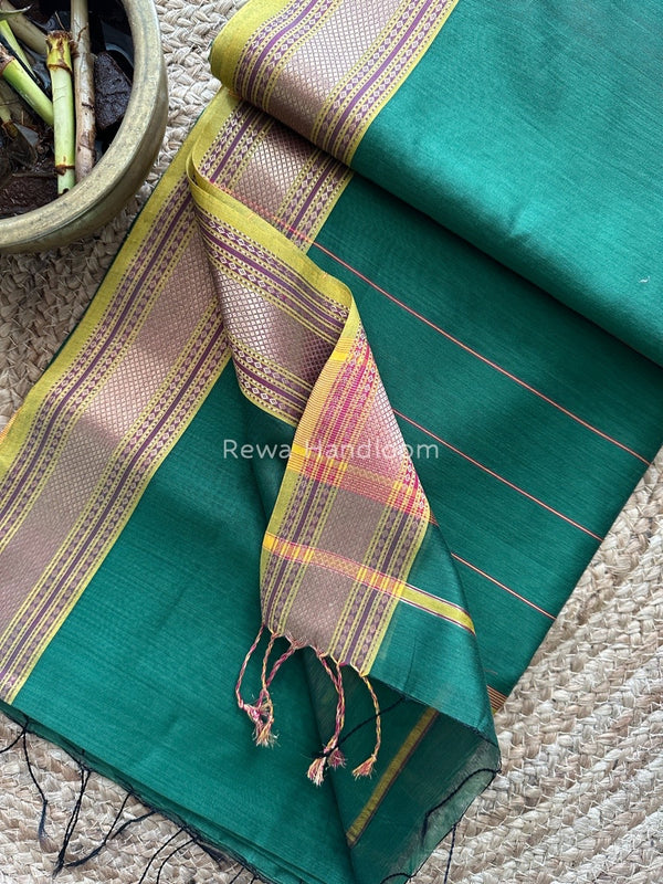 Exclusive Maheshwari Zari Border Saree