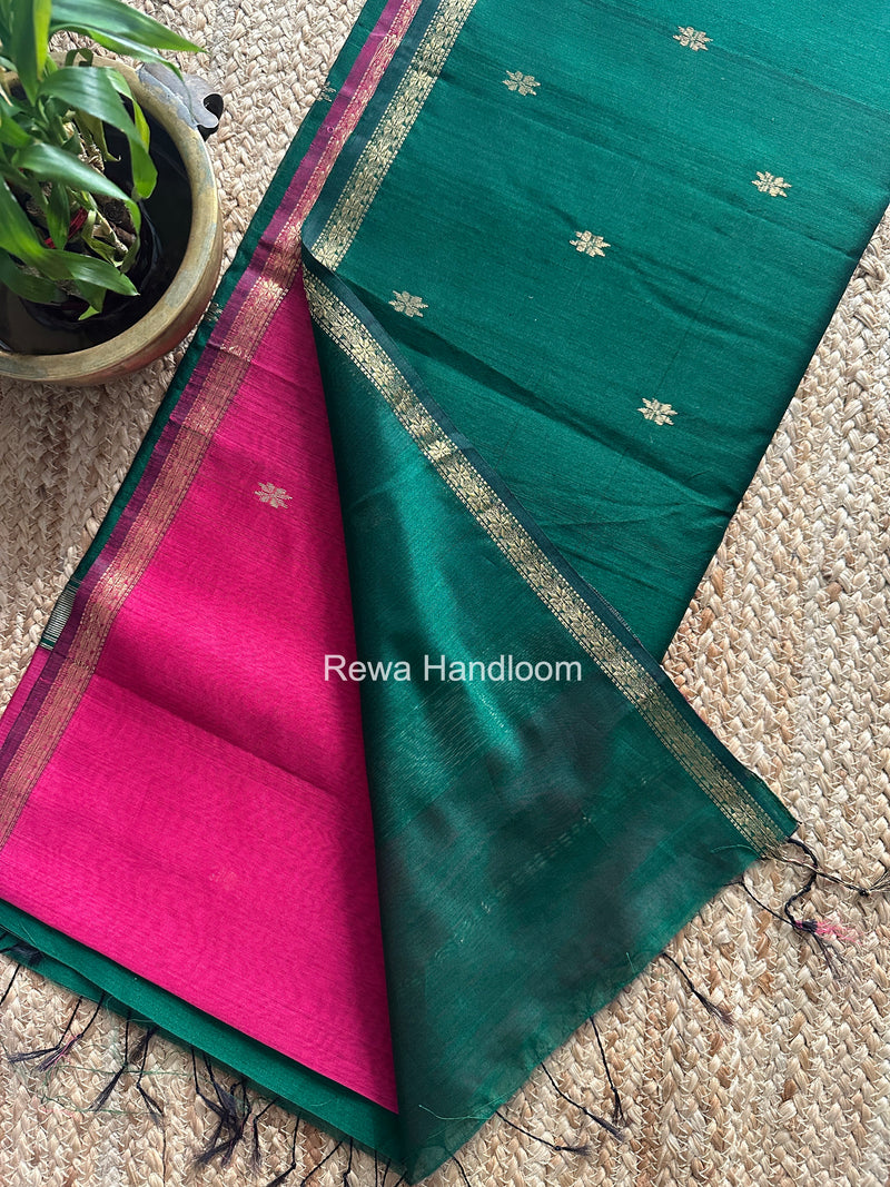 Magenta Star Butti Maheshwari Saree SSB012