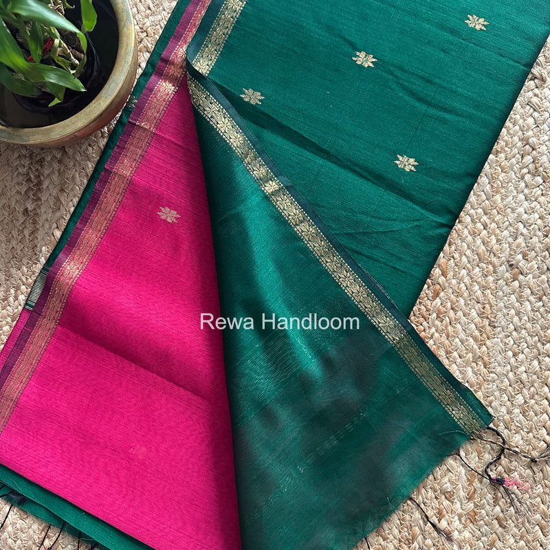 Magenta Star Butti Maheshwari Saree SSB012