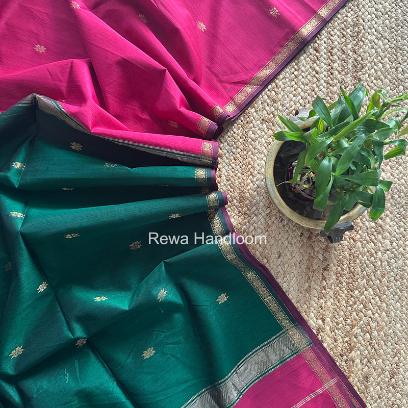 Magenta Star Butti Maheshwari Saree SSB012